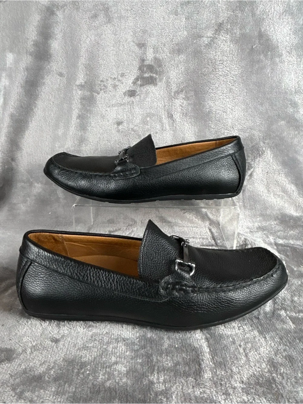 Vionic Mason Loafers Men’s Size 10.5 Black Suede Slip-On Driving Shoes Horsebit